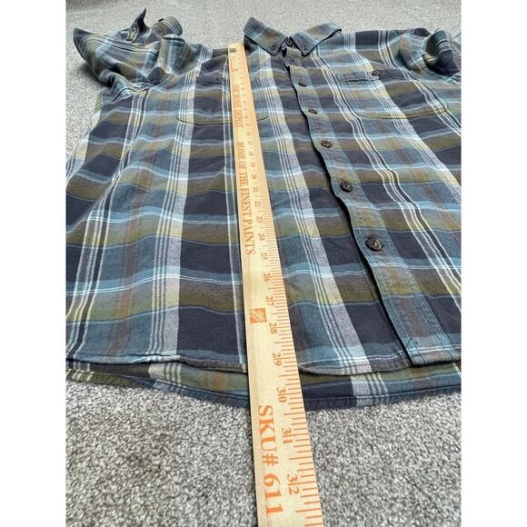 Duluth Trading Co Mens Button Down Heavy Flannel Plaid sz 2XL XXLARGE Shacket - Picture 4 of 12